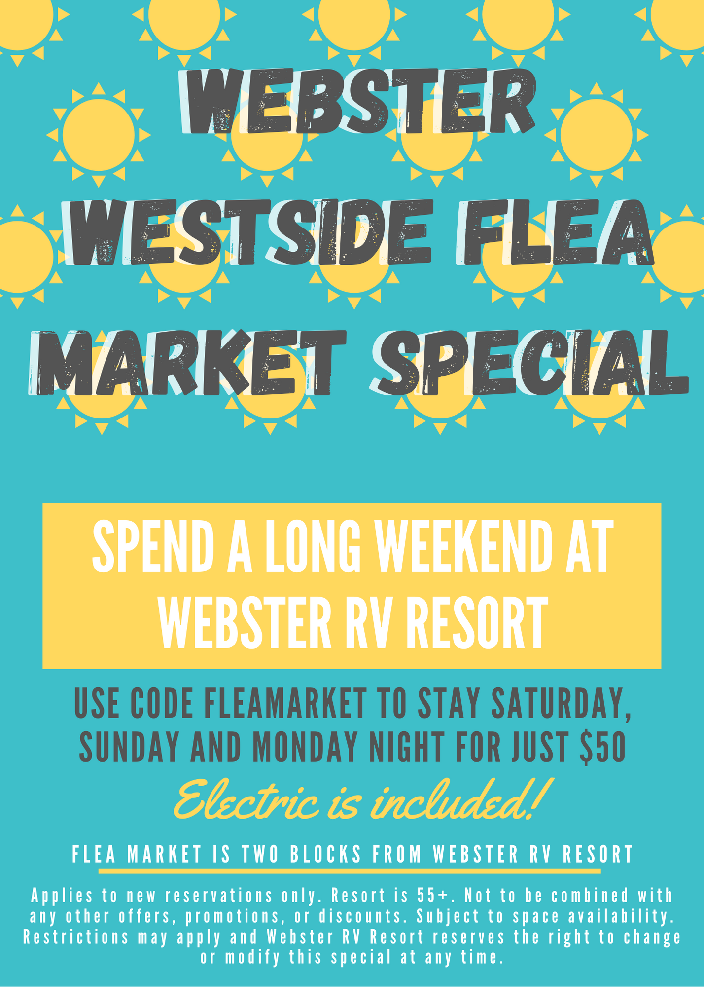 Make it a Flea Market Long Weekend at Webster | Webster RV Resort